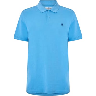 Original Penguin Heren Geborduurd Logo Poloshirt (Parijs Blauw)