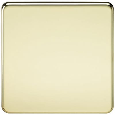 Schroefloze Afdekplaat voor Schakelaars en Stopcontacten - Polished Brass