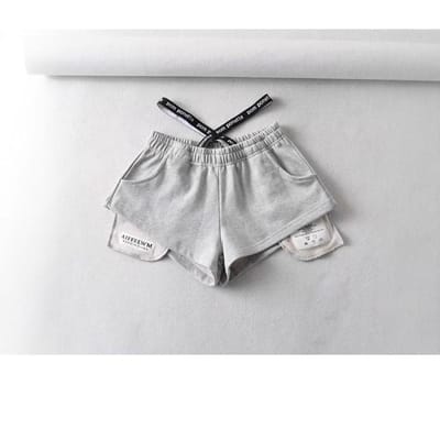 Design-sensuele High-waisted Shorts voor Dames In Lente en Zomer Nieuwe Hot Girl Stijl Elastische Taille Label Sport Wide-leg Broek M white