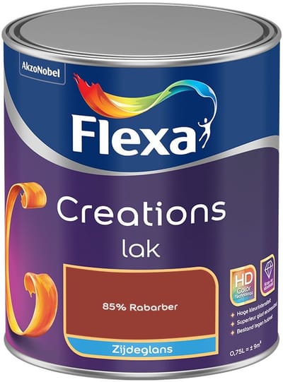 Flexa - Creations Lak Zijdeglans - 85% Rabarber - Mengverf - 750 Ml