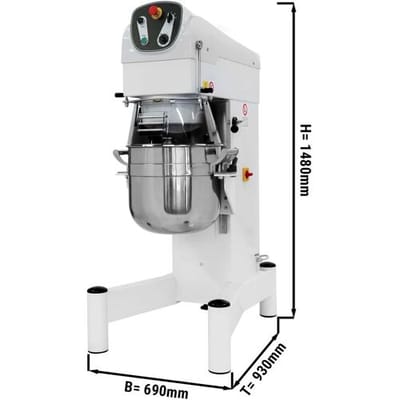 GGM Gastro Planetenrührmaschine - 40 Liter - 1,5 kW - inkl. 3 Rühraufsätze Wit