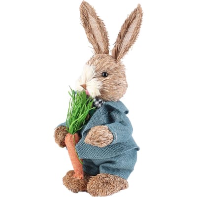 Pasen Rustiek Konijn Ornament Schattig Simulatie Konijn Pasen Huisdecoratie beige