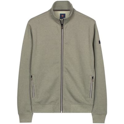 Baileys Vest Sweat Texture Zip Yarn Dyed Jacquard Interlock Soft Green / male