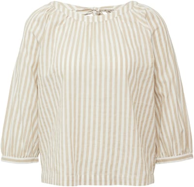 loose fit blouse met korte mouwen van mix van viscose en katoen