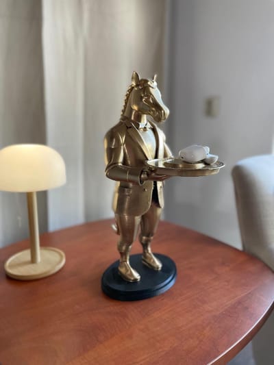 Paard Decor Telefoonhouder Airpods Opberg Horloge Opberg Gouden Dieren Vintage Serveerblad Decoratie Cadeau |