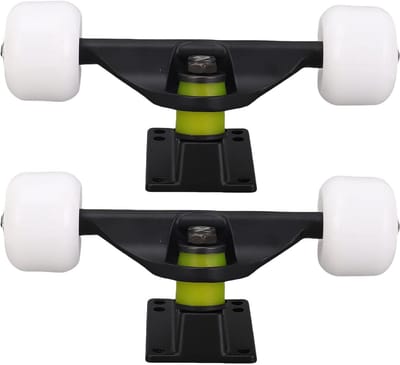 Trucks en Wielen Set voor Longboard, 2 Stuks Aluminium Alloy, 5 Inch Schokabsorbering, Vervangingsonderdelen voor Skateboard en Longboard