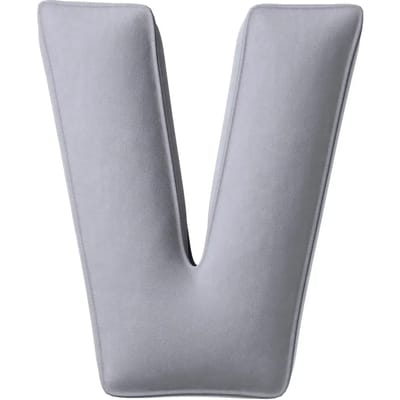 Kussen letter v Yellow Tipi Posh Velvet