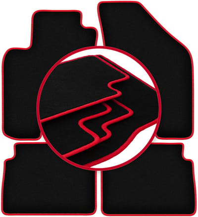 CARLUX-RED automatten voor: Daewoo Lanos sedan, hatchback (1997-2004)