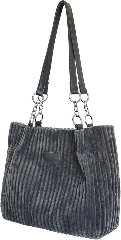 Ribfluwelen Tote Bag Dames - Casual Schoudertas voor Dagelijks Gebruik en Mode