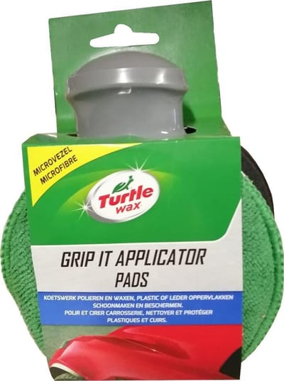 Turtle Wax Poetspad Grip it - Drie verschillende poetspads - Voor kunststof en lederen oppervlakten - Voor polijsten, waxen & schoonmaken - Optimale drukverdeling - Houdt handen schoon - 3 stuks