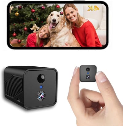 Mini Camera Draadloos - Spionage Camera - Thuisbeveiliging - Superieur Nachtzicht - 4K Ultra HD - Zwart