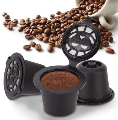 Dailygoody - Herbruikbare koffiecapsules - Koffiecapsules voor koffiezetapparaat - Perfecte pasvorm - Zwart - Hervulbare capsules - Duurzaam en prakti