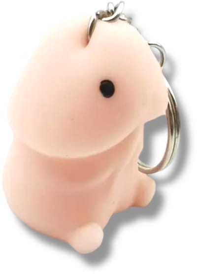 Schattige Penis Stressbal Sleutelhanger – Grappig & Zacht Penis Minifiguurtje