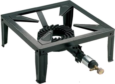 Kemper 1 pit Camping Gasstel Gasbrander  Wokbrander | 7,5 KW | 37cm | 4 Voets