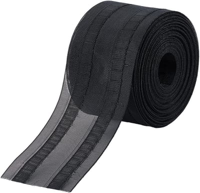 10m Zwart Gordijntape, 75mm Perforated Tape voor DIY Plissé Gordijnen en Gordijnhaken