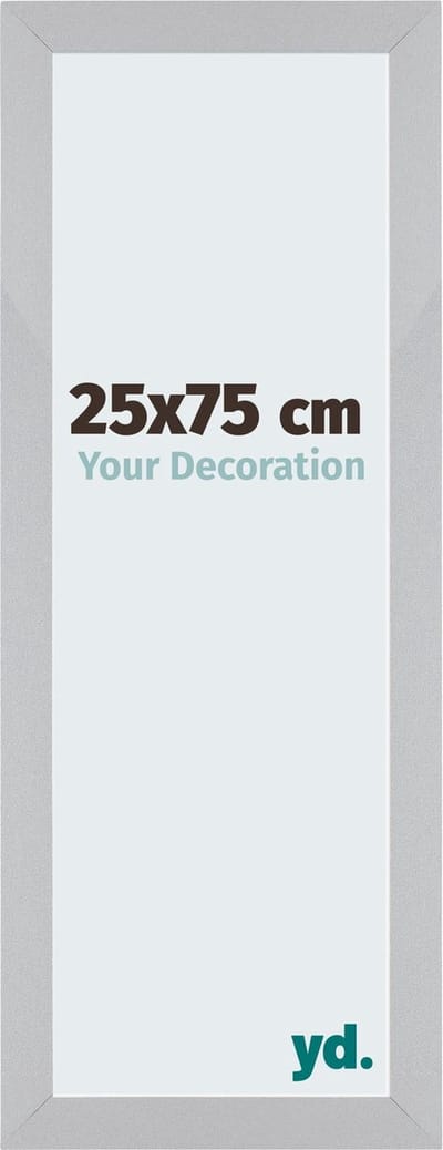 Your Decoration - Fotolijst 25x75 cm - MDF - Zilver Mat - Mura