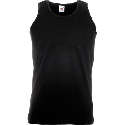 Fruit Of The Loom Heren Atletisch Mouwloos Hemd / Tanktop (Zwart)