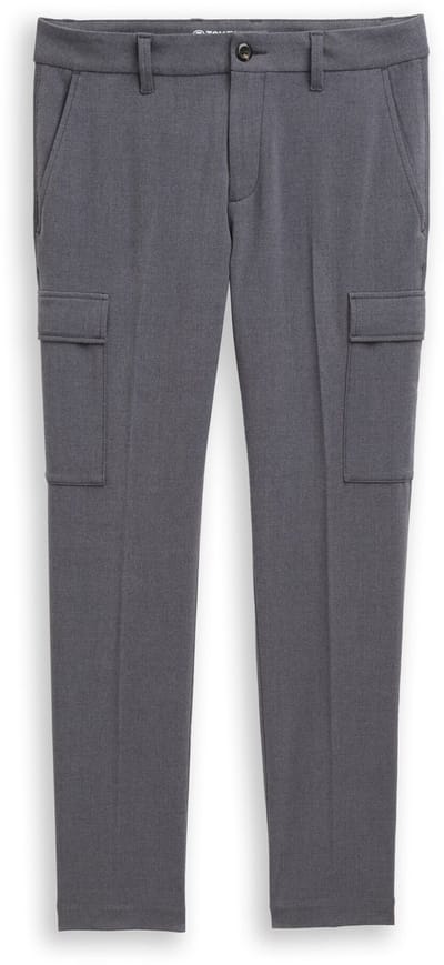 Tom Tailor - TTTAPERED Cargobroek - Maat 33/36 - Black Grey Melange