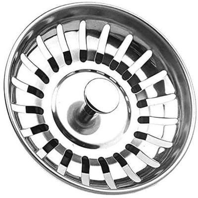 GELLDG Universele zeef - Gootsteenmand - RVS gootsteenstop - Gootsteenzeef - Afvoermand - Geschikt voor keukenafvoerstoppers, gootsteenstopaccessoires - 78 mm