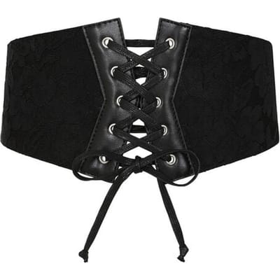 Banned - Gothic Riem - Hallow Keepers Lace Belt - voor Vrouwen - zwart