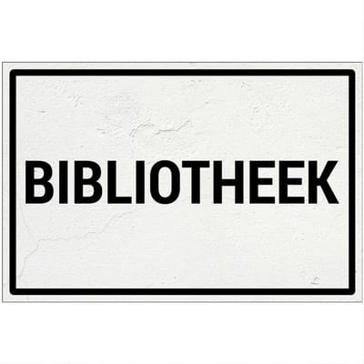 Bibliotheek bord | Forex Re materiaal | 18 x 12 cm