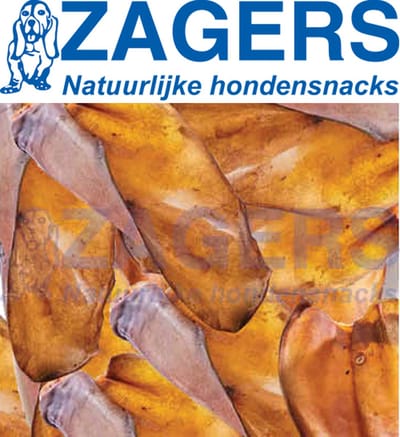 Zagers Natuurlijke hondensnacks gedroogde runderoren 2 x 10 stuks