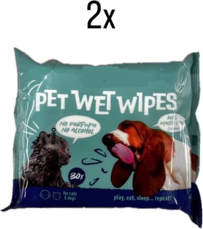 Vochtige dierendoekjes - 2 Pakken - Pet Wipes