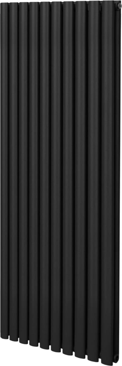 Ovale kolomradiator - zwart - 1600mm x 600mm - 10 kolommen
