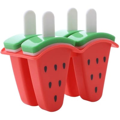 Ijsvorm met deksel Watermeloenvorm DIY zelfgemaakte ijslollyvorm Bevroren sap Melk Keuken ijs maken Gereedschap rood