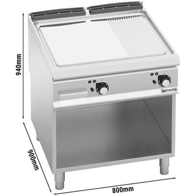 GGM Gastro Elektro Bratplatte - 13,2 kW - Glatt & Gerillt