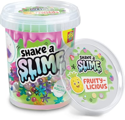 SES Creative Shake a Slime - Fruitylicious - Slijm - Glutenvrij - Goed Uitwasbaar - Voor Kinderen Vanaf 5 Jaar - 200g