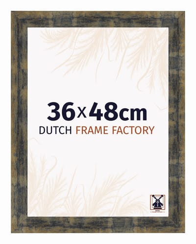 Fotolijst 36x48 cm - MDF - Blauw Goud Gemeleerd - Praag