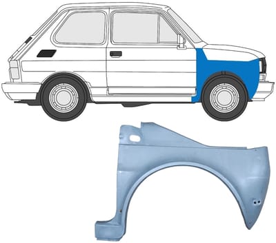Voorste spatbord voor Fiat 126p 1972-2000 / Rechts