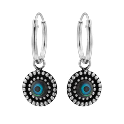 WeLoveSilver - Zilveren oorringen - Abalone steen - Zonnetje