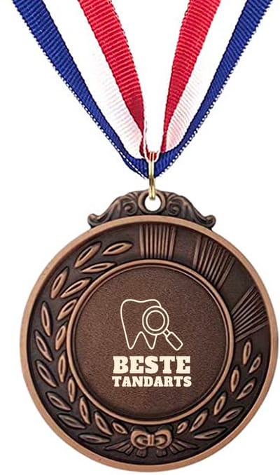 Akyol - beste tandarts medaille bronskleuring - Tandarts - cadeau tandarts - leuk cadeau voor je tandarts om te geven - verjaardag tandarts