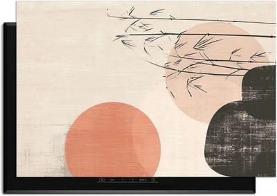 KitchenArt - Zen Balance – Japandi Inductie Beschermer - 78x52 cm - Kookplaat Beschermer - Luxe Afdekplaat Inductieplaat - Anti-slip & Oprolbaar - Beschermmat Inductiekookplaat