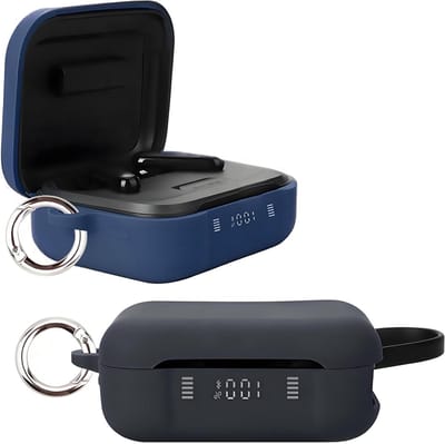 Beschermende Silicone Hoes voor Soundcore P41i Draadloze Oordopjes met 2 Carabiner Haken, Schokbestendig en Waterdicht, Ideaal voor Bluetooth Hoofdtelefoon