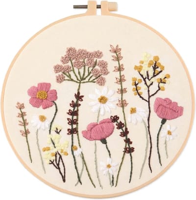 WiseGoods Luxe Borduurset Plant & Bloem - DIY Borduurpakketten - Hobby Borduurpakket - Hobbypakket Embroidery - Borduur Set 20x20