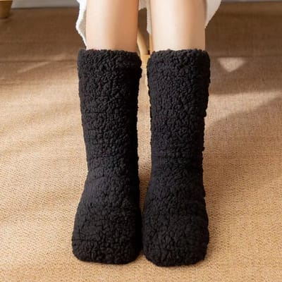 Verdikte Kasjmier Vloersokken Dames – Thermische Fluwelen Slaapsokken – Antislip Huissokken en Pantoffels – Warme Beenwarmers voor Thuis – Comfortabele Winter Sokken
