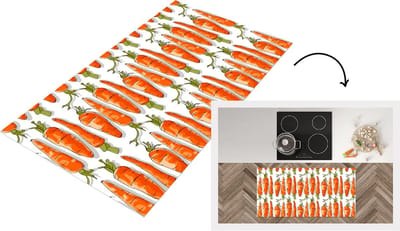 Keukenloper - Loper keuken - Wortel - Groenten - Patronen - 120x60 cm - Keukenloper vinyl