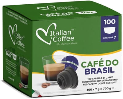 100 Capsules Dolce Gusto ® 100% Arabica Brazilië Koffiecups – Italian Coffee
