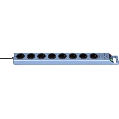 Brennenstuhl 1153340338 Overspanningsveilige stekkerdoos 8-voudig Blauw (metallic) Randaarde stekker 1 stuk(s)