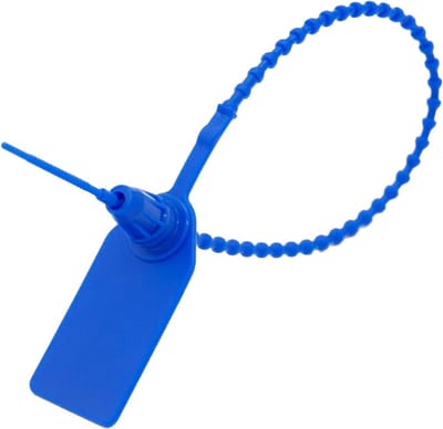 Brandblusser Tags - Veiligheidsafdichtingen Schoenenlabel - Veiligheid Controleren - Zelfvergrendelend Wegwerp - 100 stuks 250 mm - Blauw