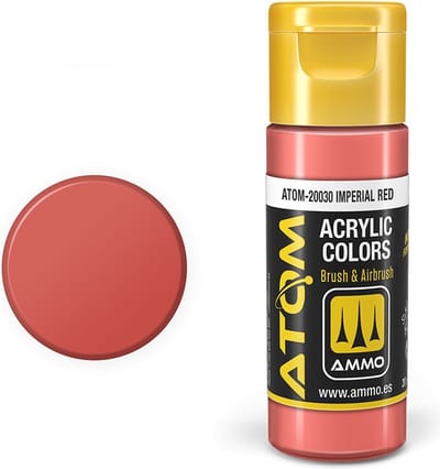AMMO by Mig Jimenez Hobbyverf Acrylverf - MIG 20030 ATOM - Imperial Red - Acryl - 20ml Verf flesje - 20 ml