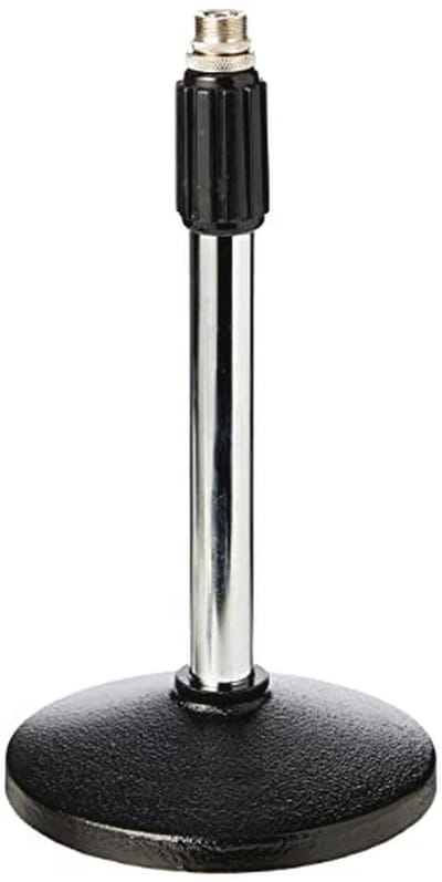 Telescopische tafelstandaard voor microfoon - Zwart en chroom