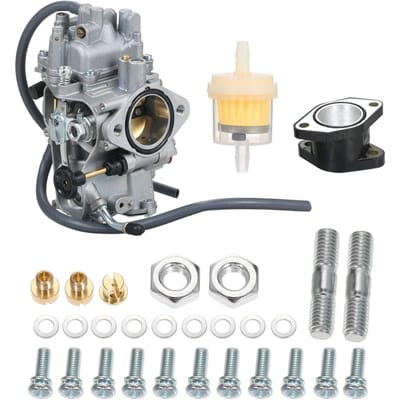 Remplacement d'admission de carburateur pour Yamaha Warrior 350 YFM 350 Yfm350 1987-2004 Atv Quad Carb argenté