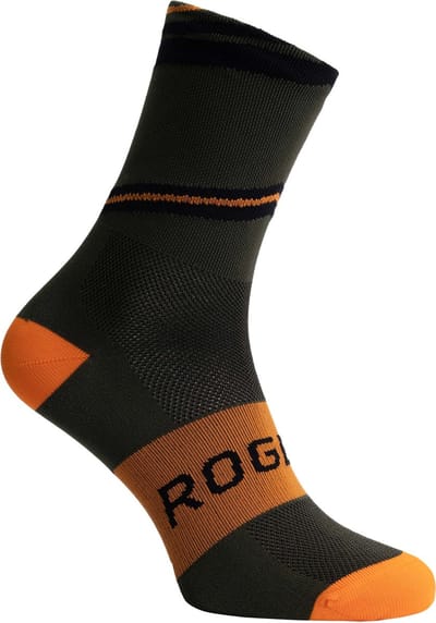 Rogelli Buzz Fietssokken - Heren - Legergroen, Oranje - Maat 36-39