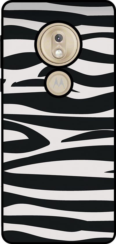 Smartphonica Telefoonhoesje Geschikt voor Motorola Moto G7 Play met zebra opdruk - TPU backcover case zebra design - Zwart Wit geschikt voor Motorola Moto G7 Play