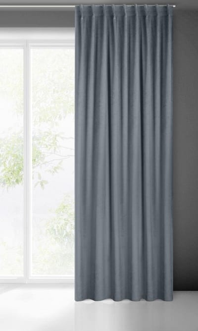 Luxe fluwelen gordijn met plooiband 140 x 300 cm Effen Kleur