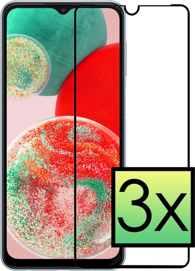 Screenprotector - 3 Stuks - Geschikt voor Samsung Galaxy A23 - Full Cover - Beschermglas - Gehard Glas - Tempered Glass - Screen Protector